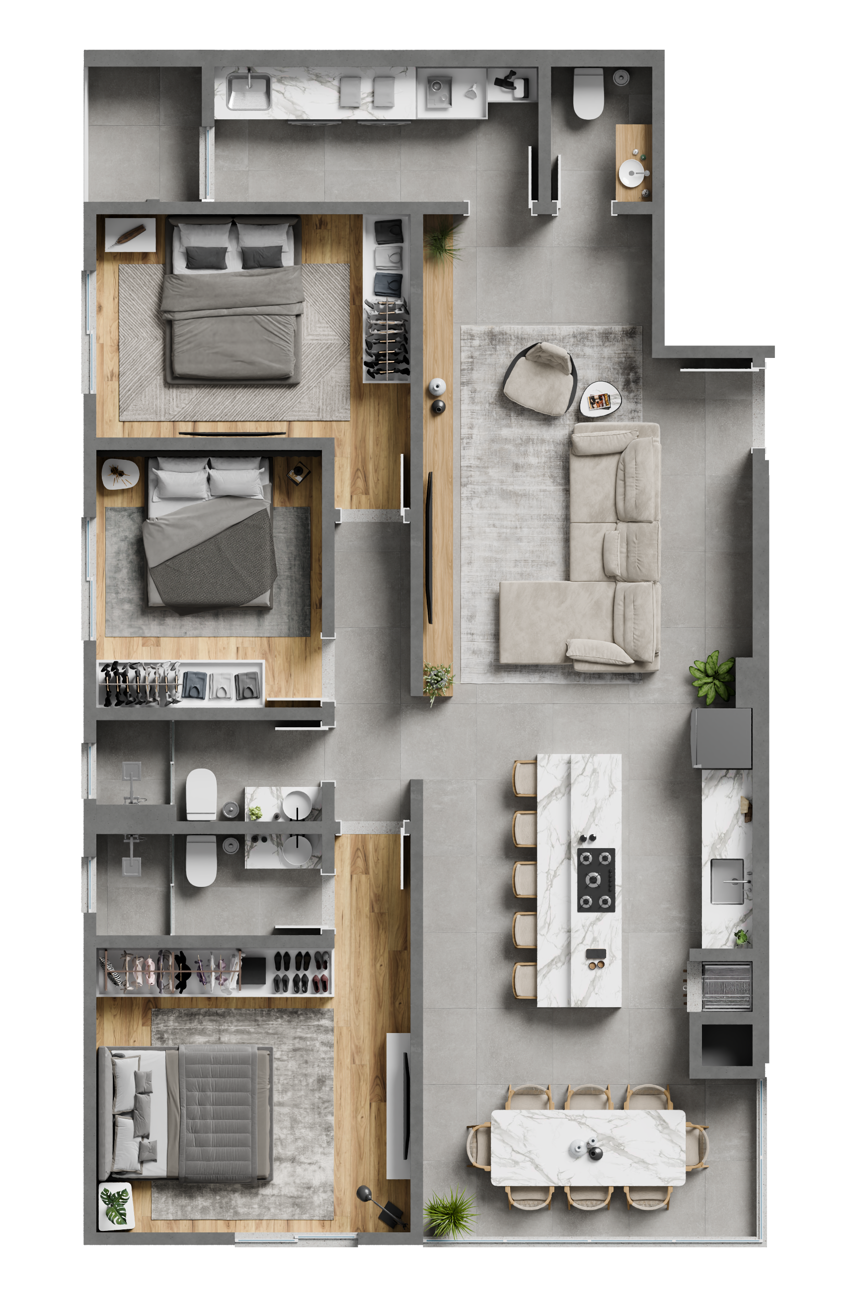 Planta Tipo 04 — 109 m²